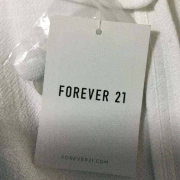 FOREVER 21 SZ 2X plus white rayon double breasted blazer jacket NWT B102 - Picture 8 of 10